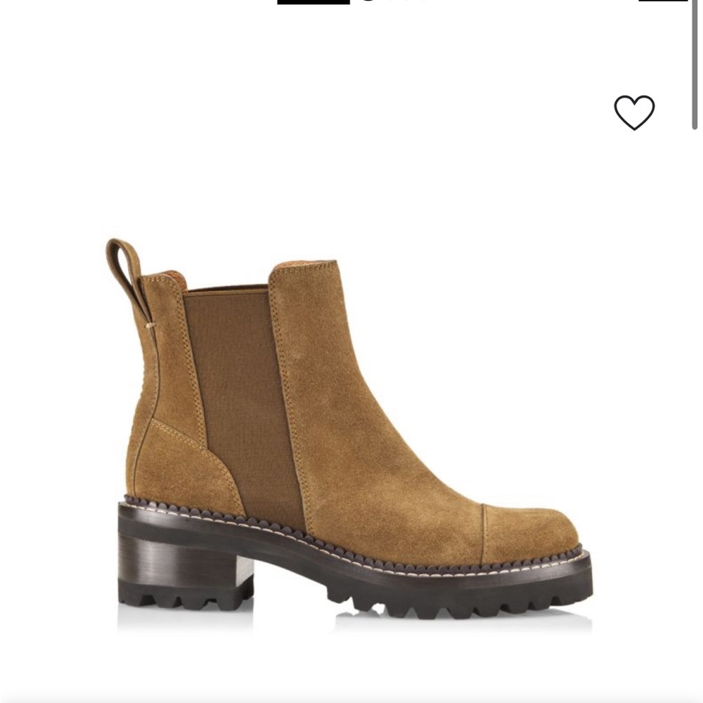 See by Chloe Mallory Suede Chelsea Boots/ booties like new size 37 - Picture 1 of 11